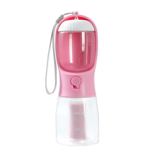 Botella De Agua Portátil 3 En 1 Para Perros: Agua, Comida Y Bolsas